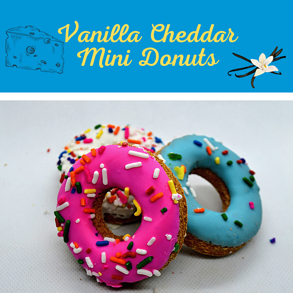 Vanilla Cheddar Mini Donuts dog treats